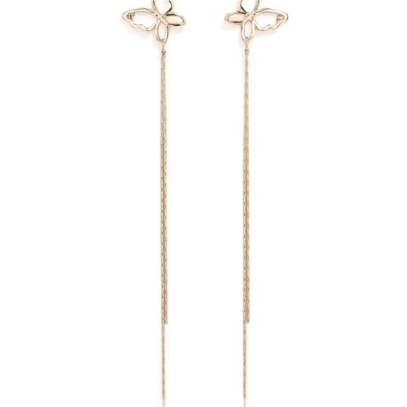 Delicate Butterfly Earrings - Picture 2 of 2